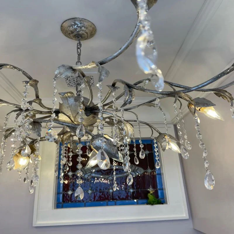 Gothic Viticci Round Chandelier 40"-Silver - Image 8