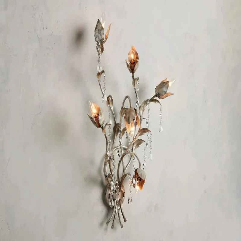 Gothic Viticcio Wall Sconce 3-Light 6-Light - Silver - Image 4