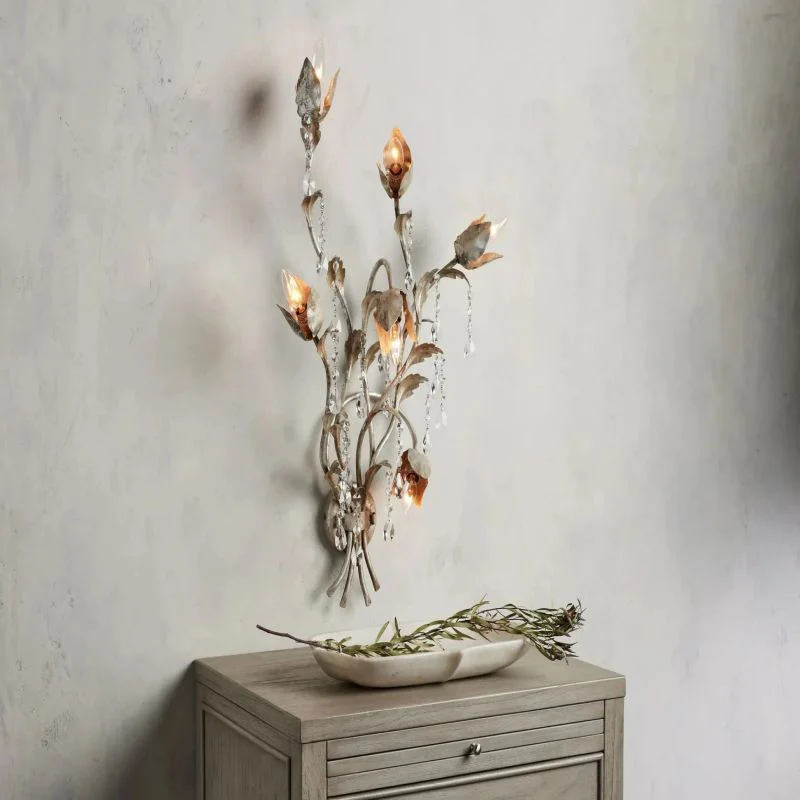 Gothic Viticcio Wall Sconce 3-Light 6-Light - Silver - Image 5