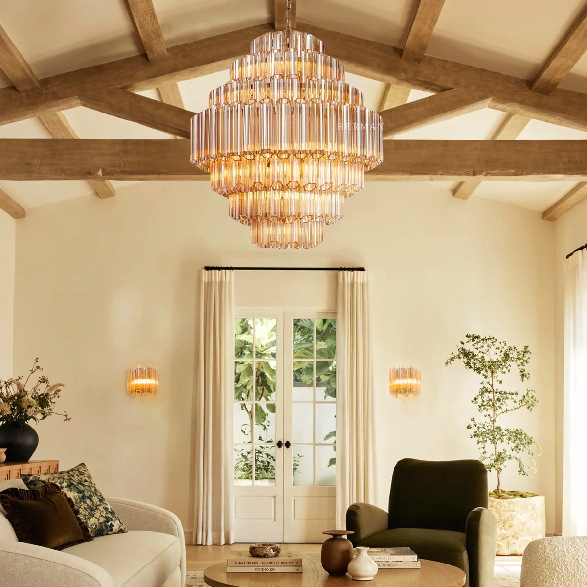 Grande Palermo Murano Chandelier 32.68" - Image 6