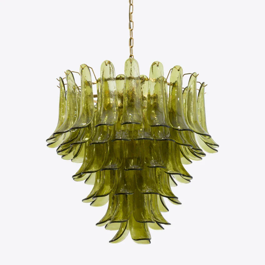 Green Petalo Murano Chandelier - Image 13