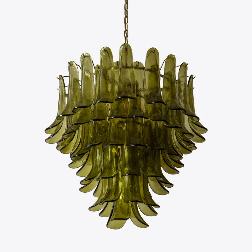 Green Petalo Murano Chandelier - Image 19