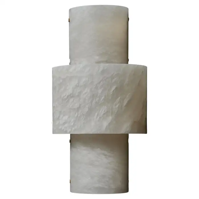 Half Cylinder Alabaster Wall Sconce - Image 5