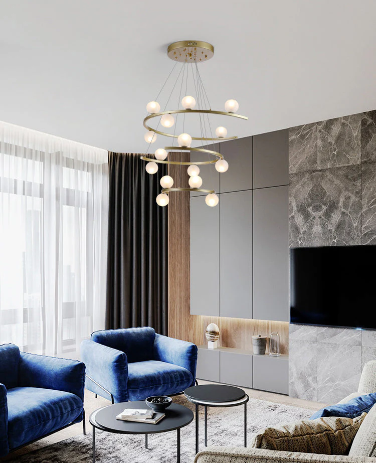 Modern Half Ring LED Chandelier by Aurorae Lighting - Image 3