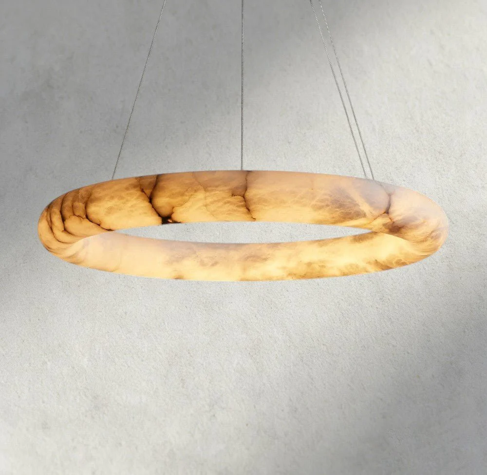 Halima Halo Alabaster Chandelier