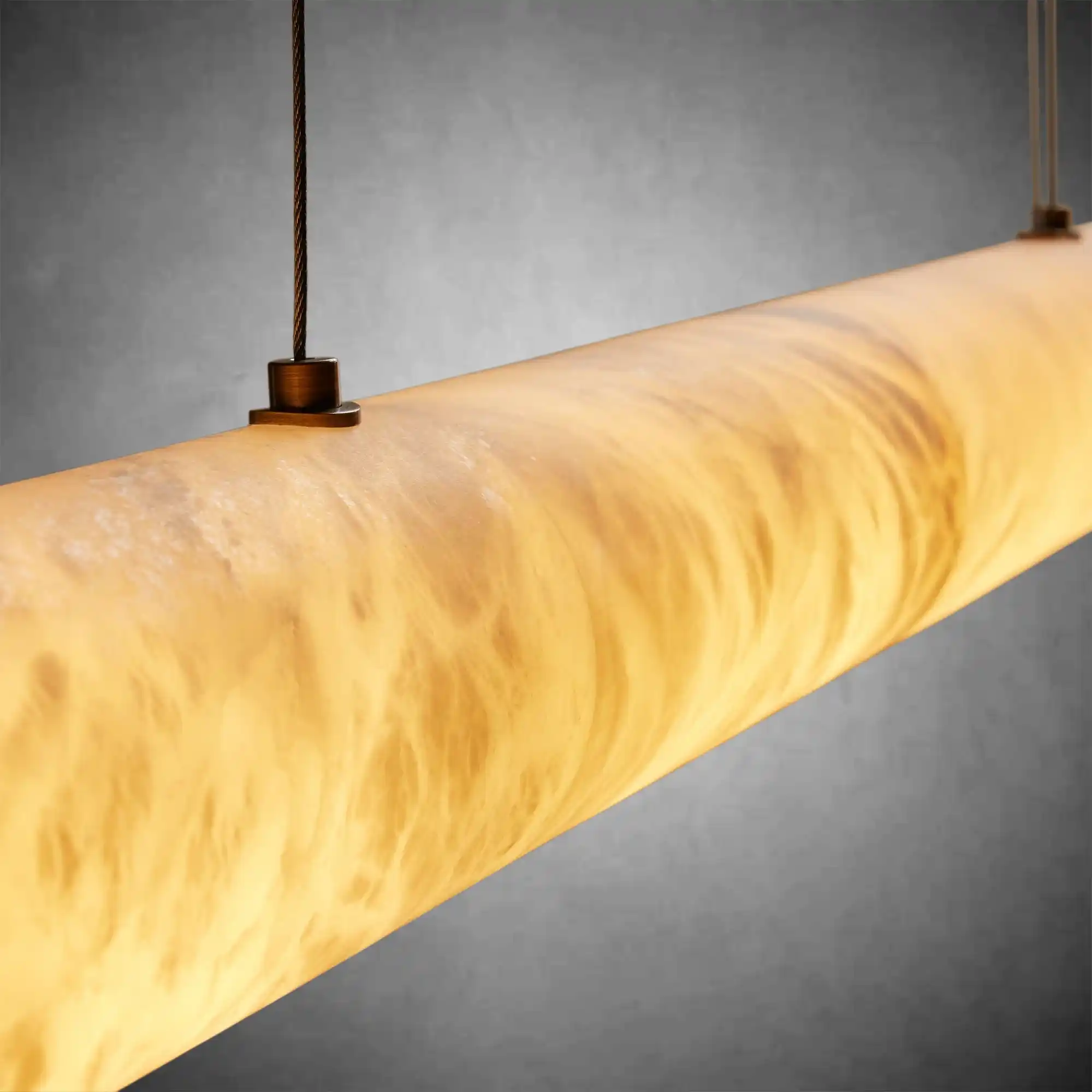 Halima Linear Alabaster LED Chandelier – 64" & 74" Options - Image 7