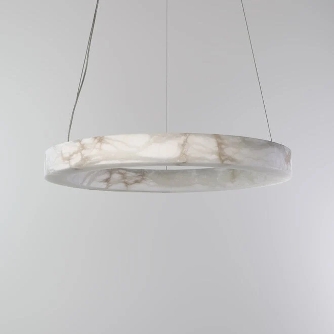 Halo Alabaster Natural Stone Chandelier