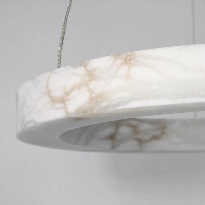 Halo Alabaster Natural Stone Chandelier - Image 5