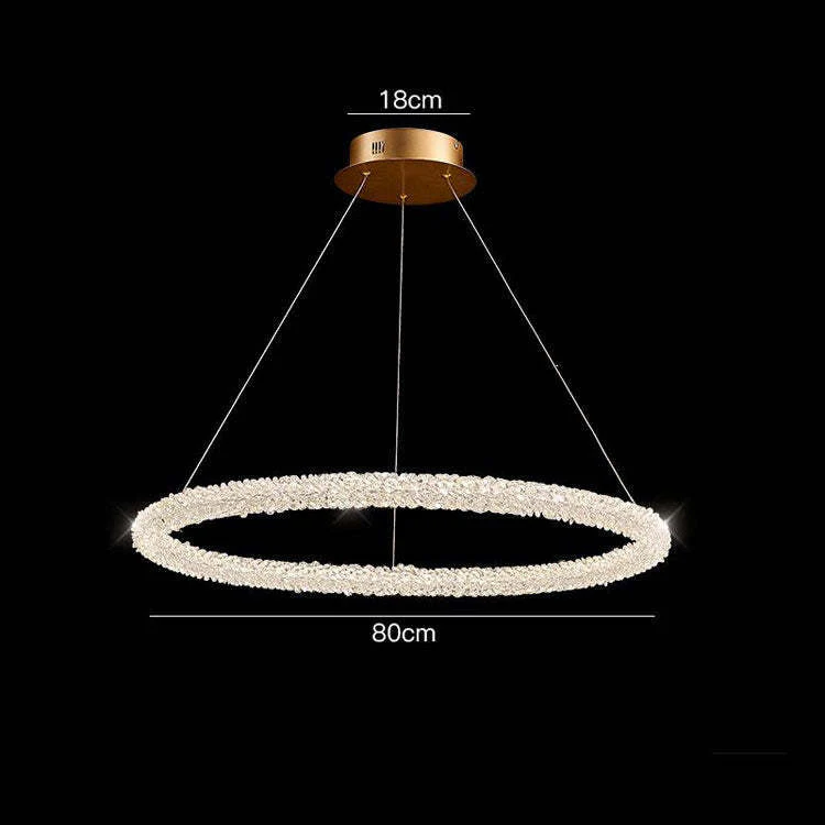 Halo Modern Clear Crystal Ring Chandelier - Image 17