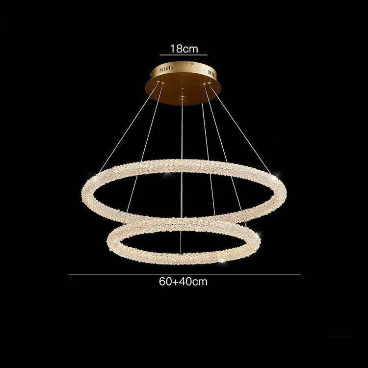Halo Modern Clear Crystal Ring Chandelier - Image 19