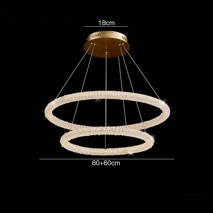 Halo Modern Clear Crystal Ring Chandelier - Image 20