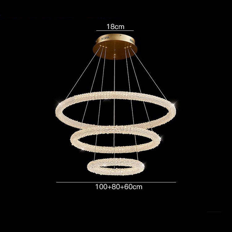 Halo Modern Clear Crystal Ring Chandelier - Image 23