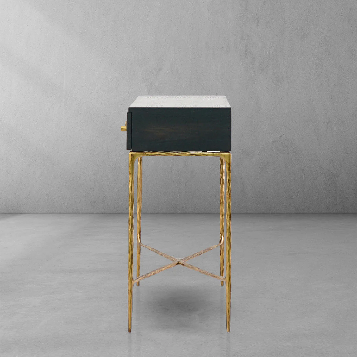 Hand-Forged Metal 3 Drawer Desk - Image 6
