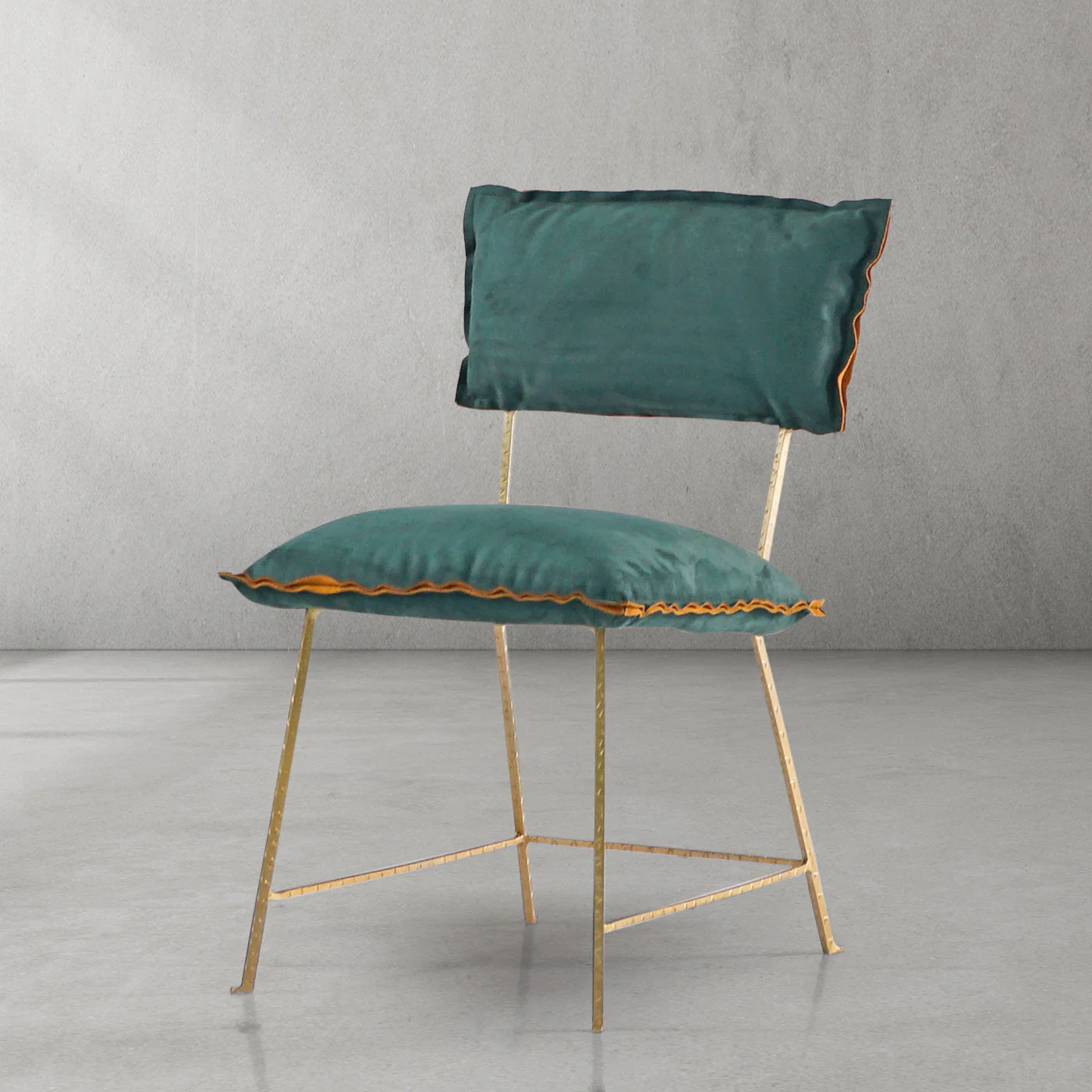 Hand-Forged Metal Cartier Armless Dining Chair - Image 13