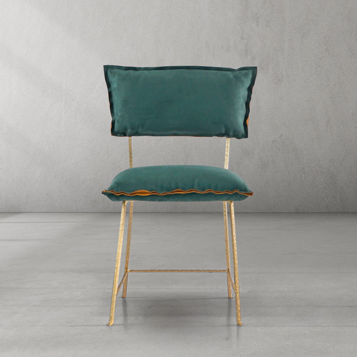 Hand-Forged Metal Cartier Armless Dining Chair - Image 7