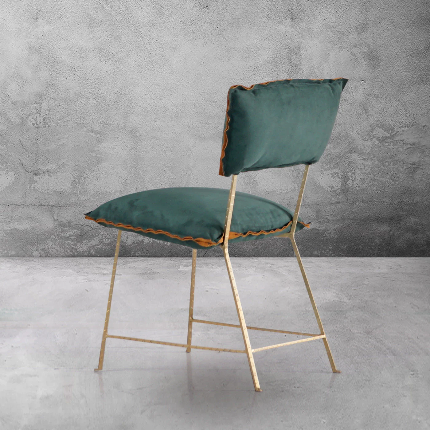 Hand-Forged Metal Cartier Armless Dining Chair - Image 9