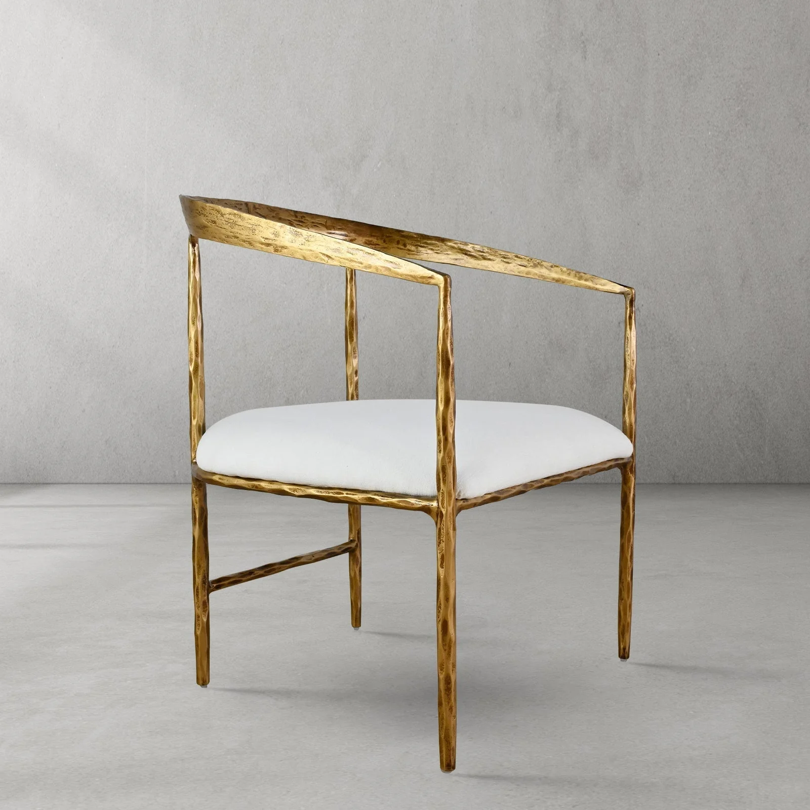 Hand-Forged Metal Curved Chair - Image 10