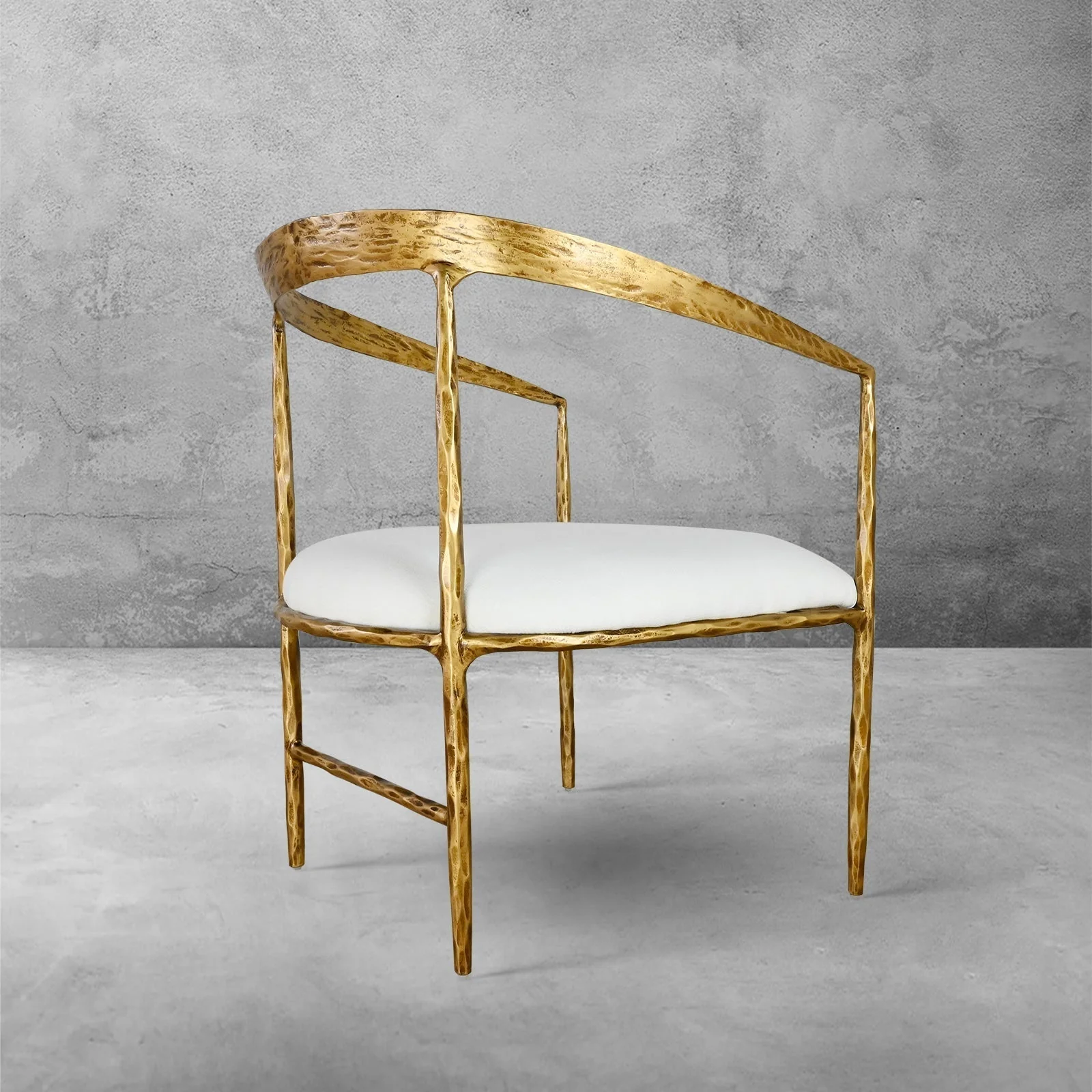 Hand-Forged Metal Curved Chair - Image 11
