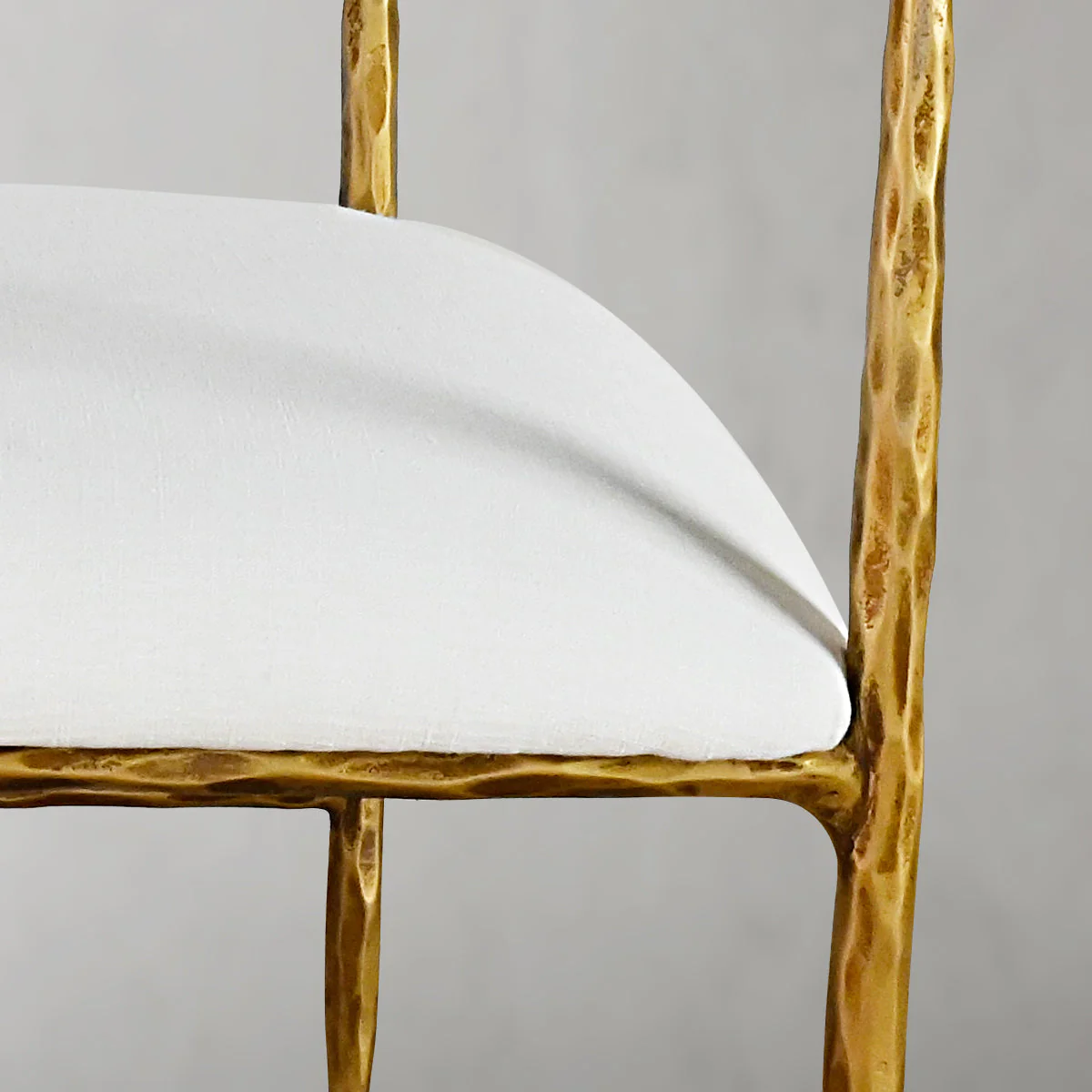 Hand-Forged Metal Curved Chair - Image 9
