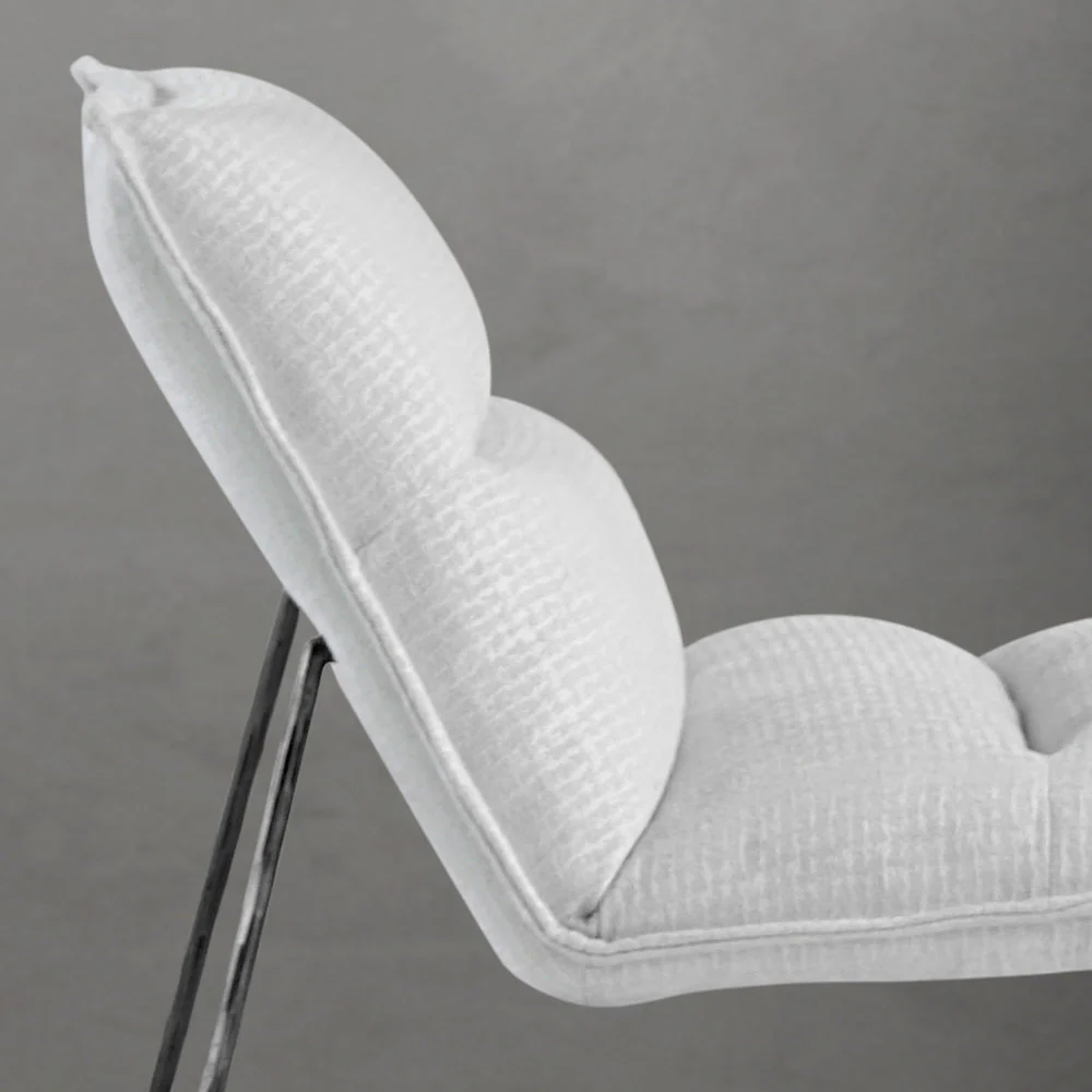 Hand-Forged Metal Fabric Lounge Chair - Image 12