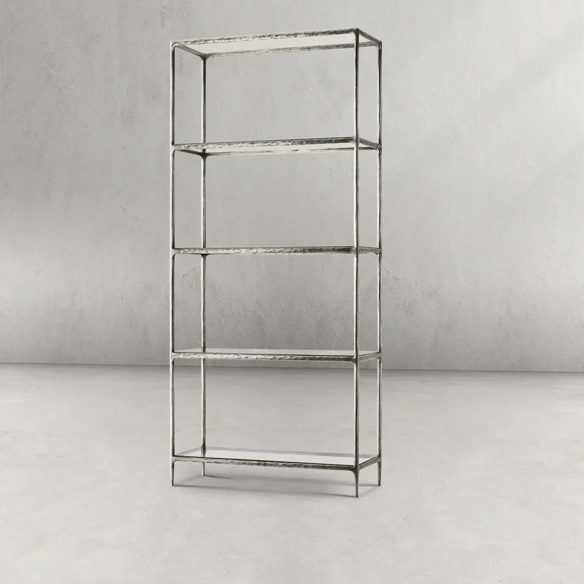 Hand-Forged Metal Glass Shelving - Image 4