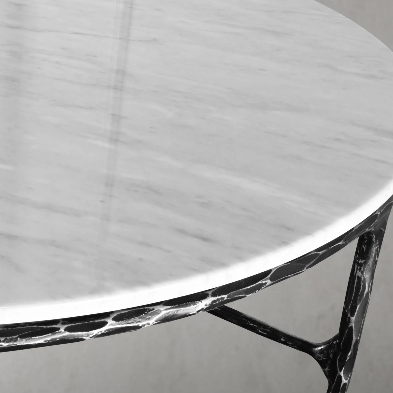 Hand-Forged Metal Marble Round Coffee Table 36" 55" - Image 30