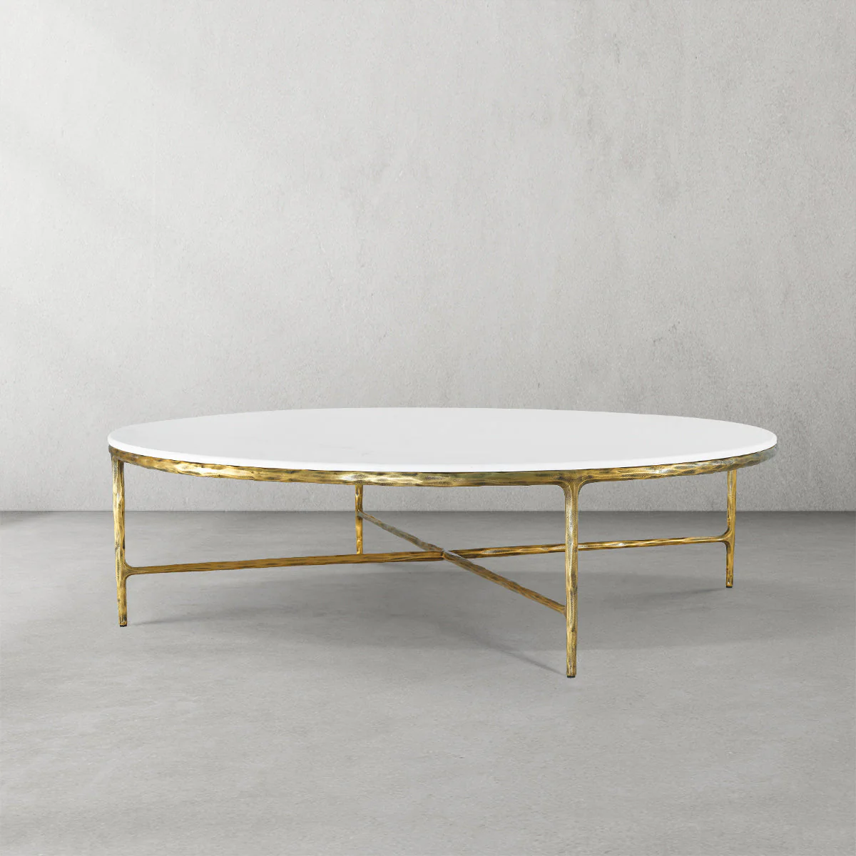 Hand-Forged Metal Marble Round Coffee Table 36" 55" - Image 42