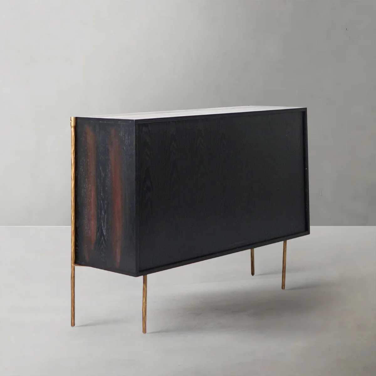 Hand-Forged Metal Metal Frame Rattan 6-Drawer Side Cabinet - Image 11