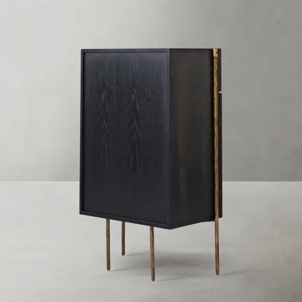 Hand-Forged Metal Metal Frame Rattan Side Cabinet - Image 7