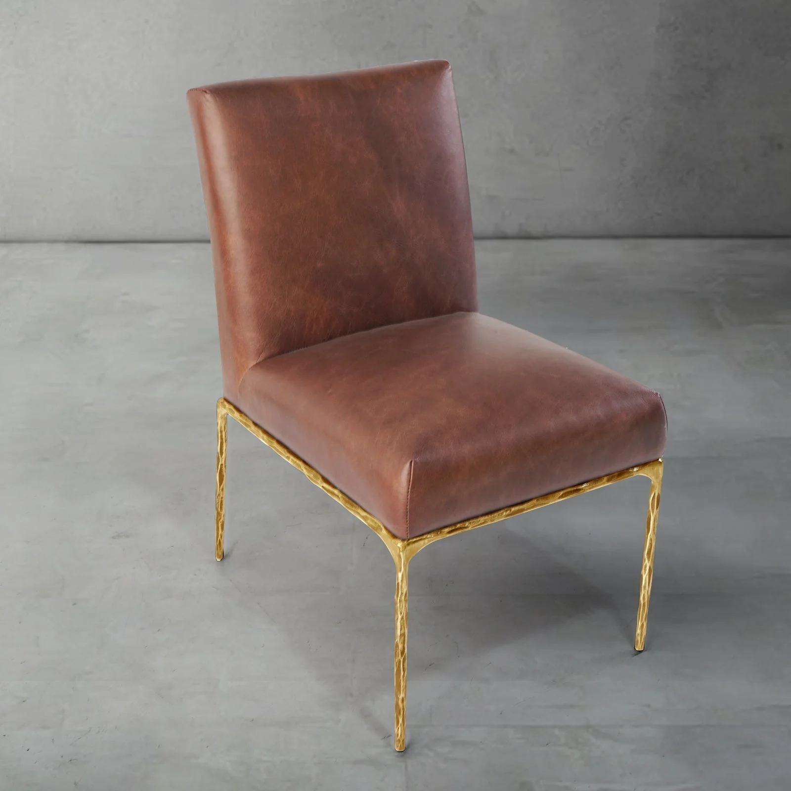 Hand-Forged Metal Minimalist Fabric Dining Chair - Image 19