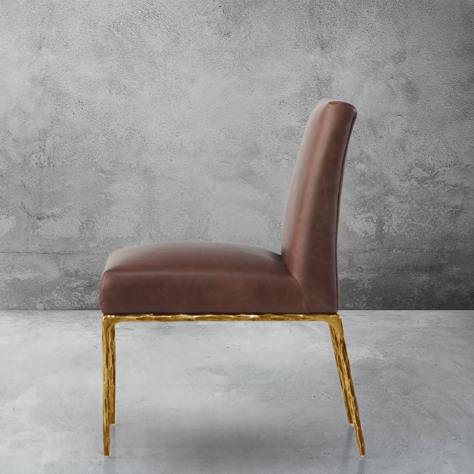 Hand-Forged Metal Minimalist Fabric Dining Chair - Image 20