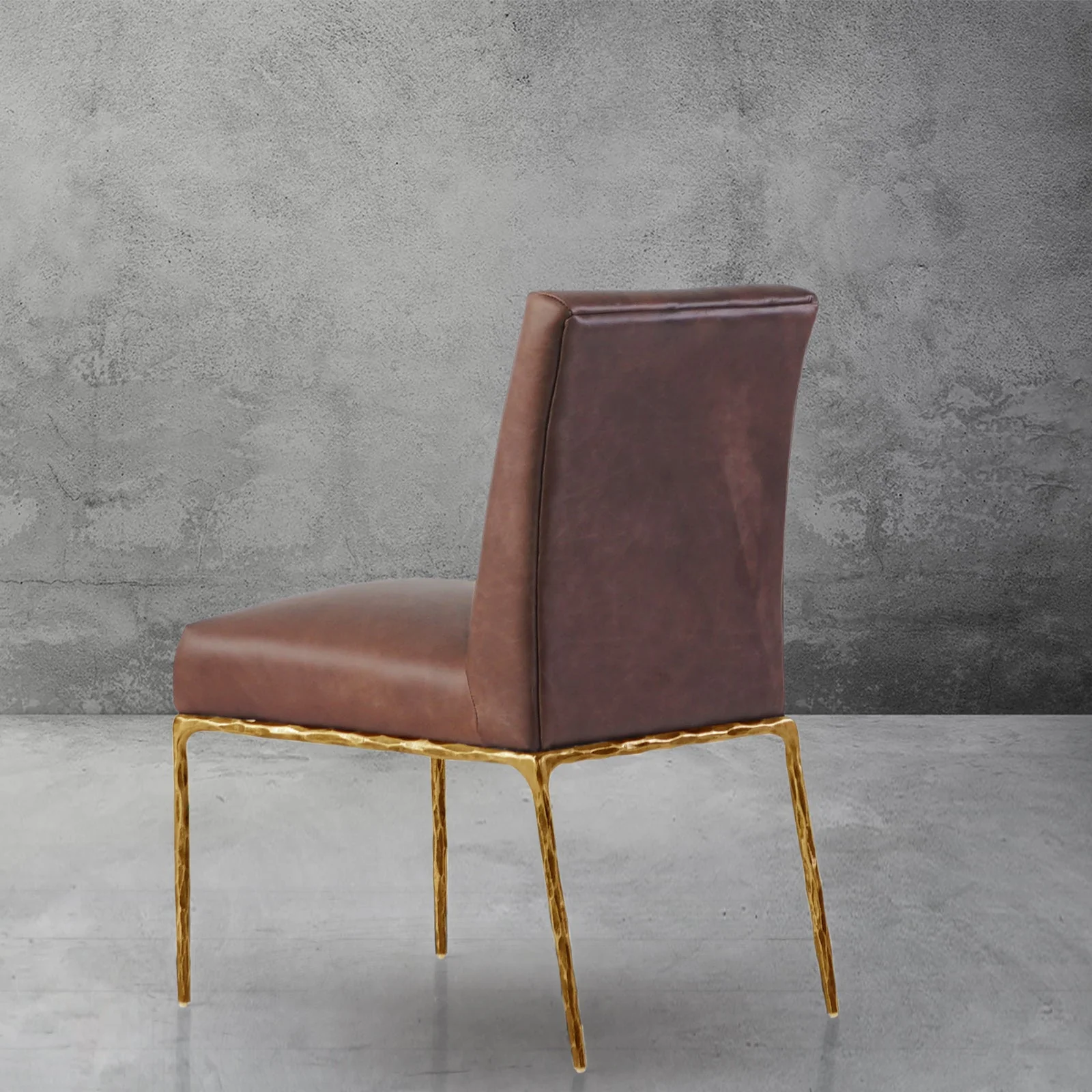 Hand-Forged Metal Minimalist Fabric Dining Chair - Image 21