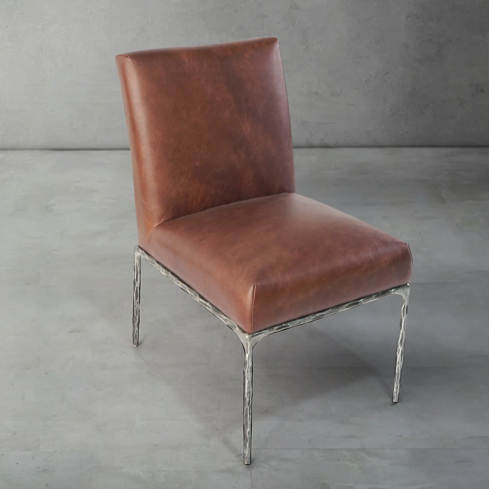 Hand-Forged Metal Minimalist Fabric Dining Chair - Image 33