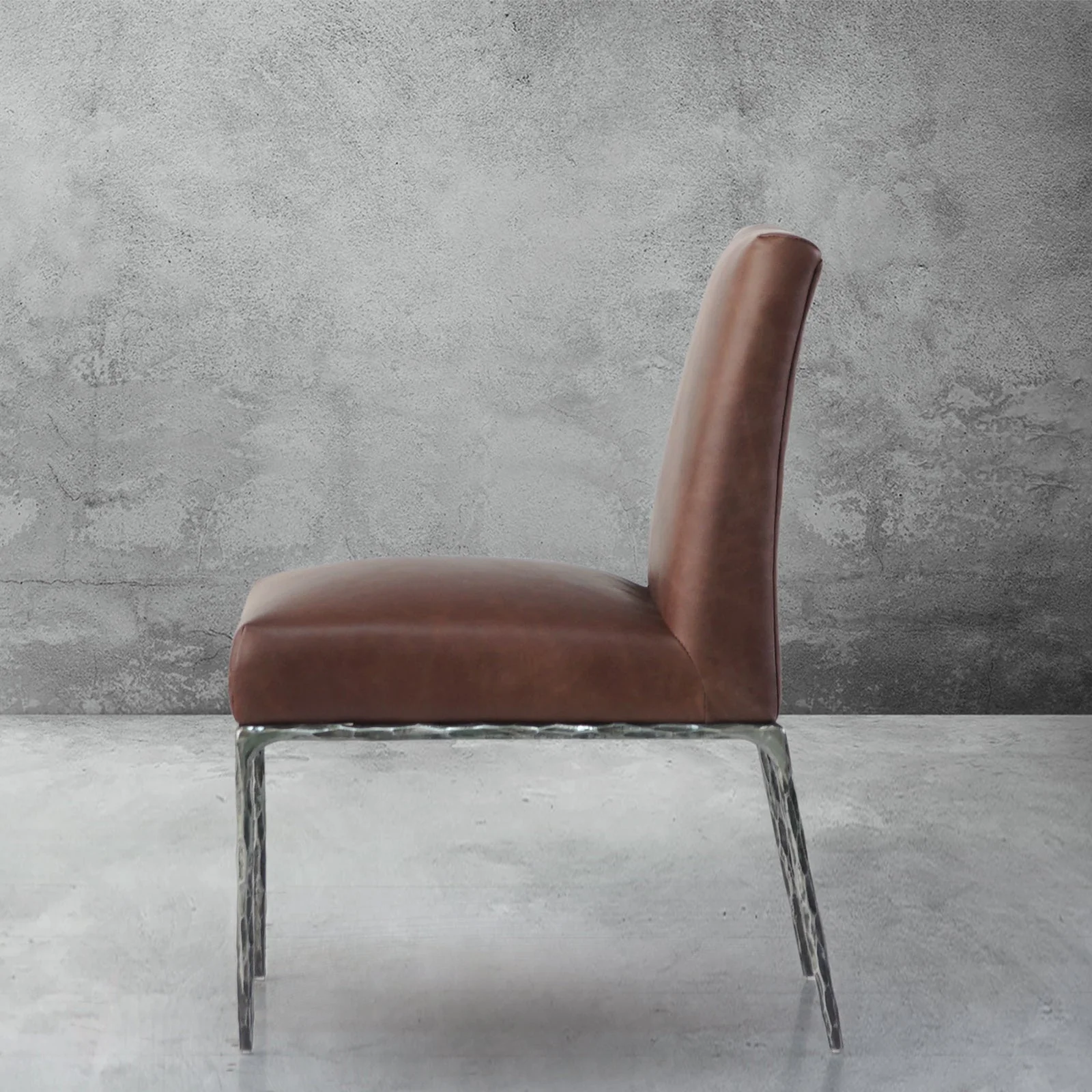 Hand-Forged Metal Minimalist Fabric Dining Chair - Image 34
