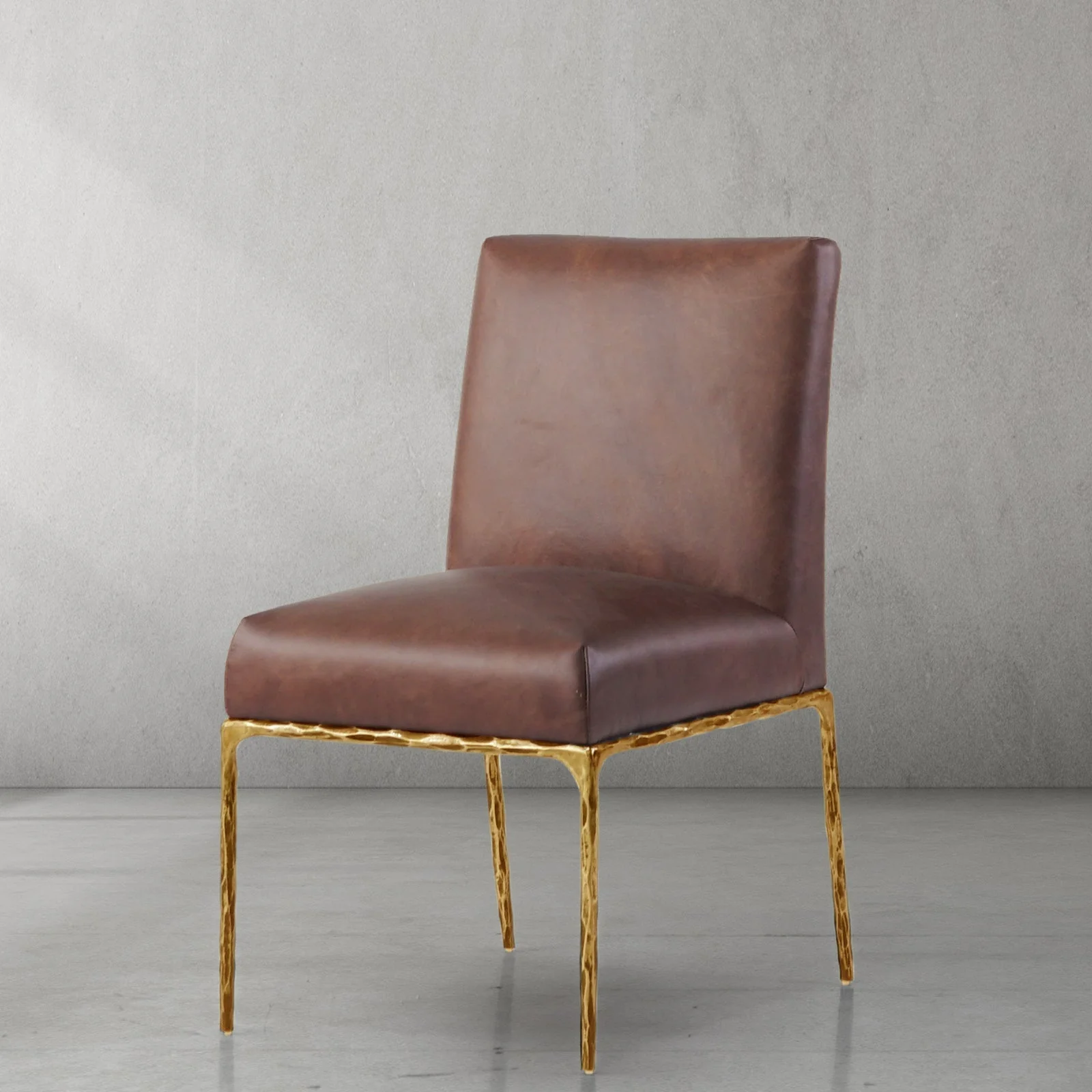 Hand-Forged Metal Minimalist Fabric Dining Chair - Image 45