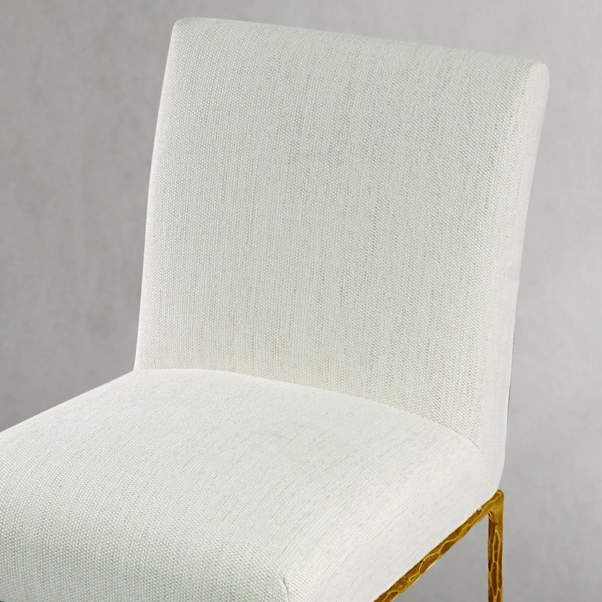 Hand-Forged Metal Minimalist Fabric Dining Chair - Image 6