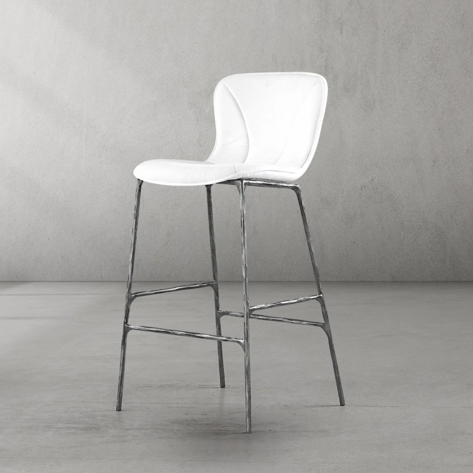Hand-Forged Metal Modern Bar Chair - Image 17