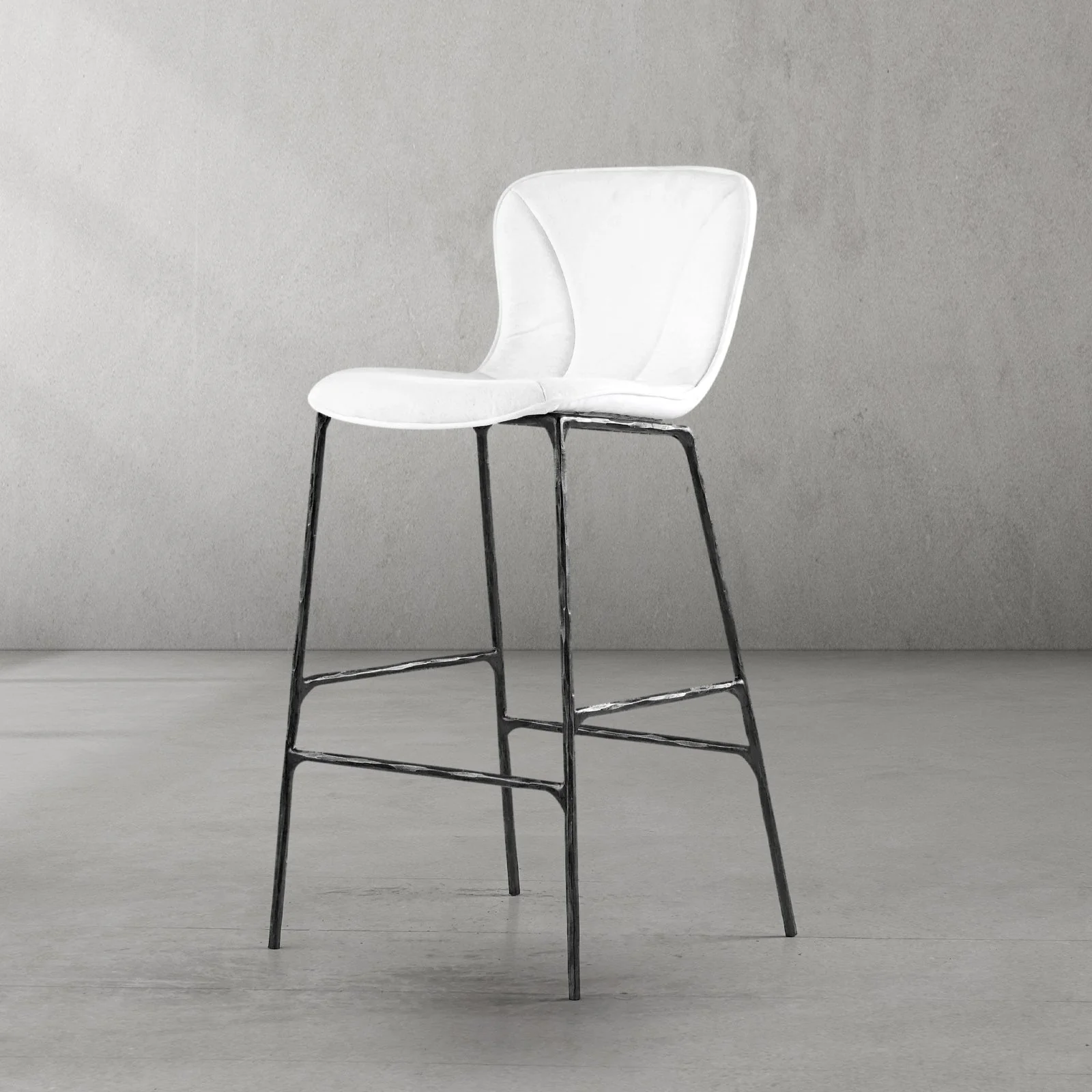 Hand-Forged Metal Modern Bar Chair - Image 26