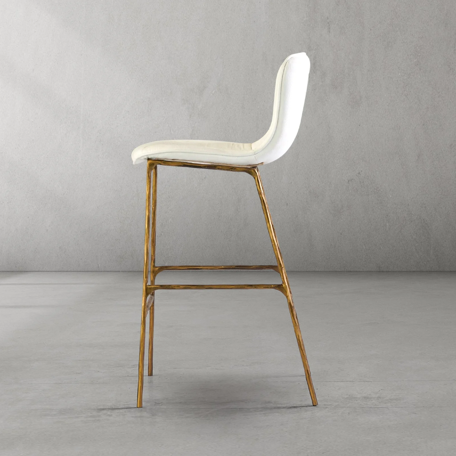 Hand-Forged Metal Modern Bar Chair - Image 3