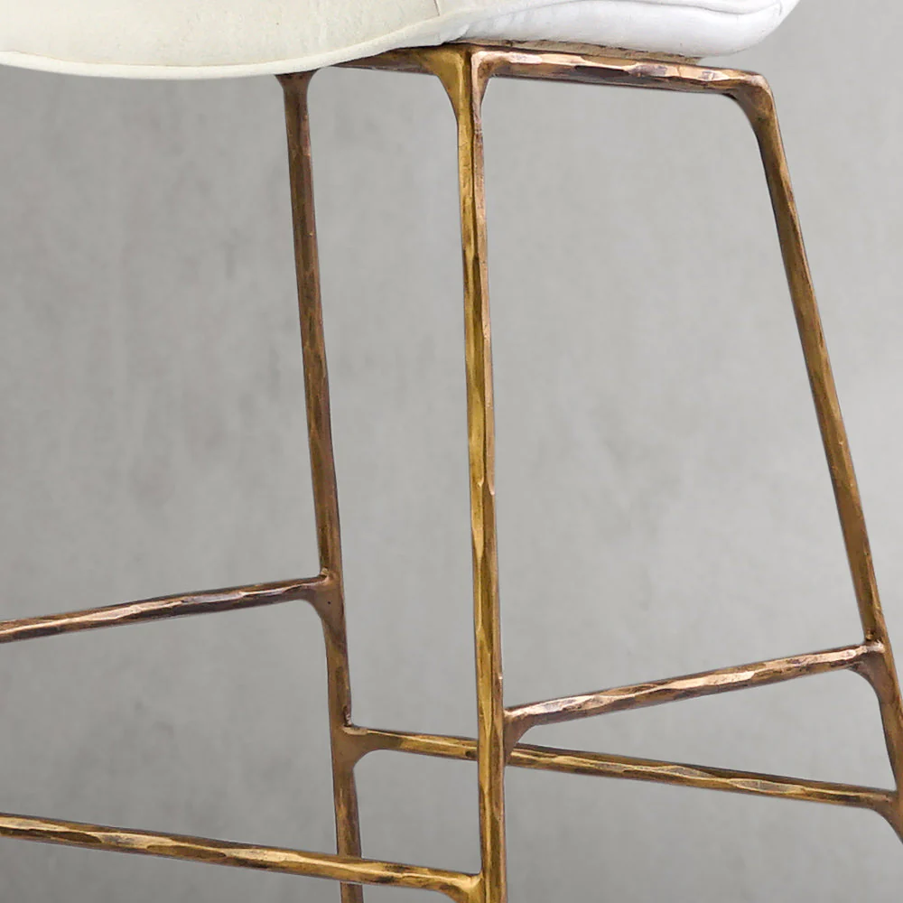 Hand-Forged Metal Modern Bar Chair - Image 7