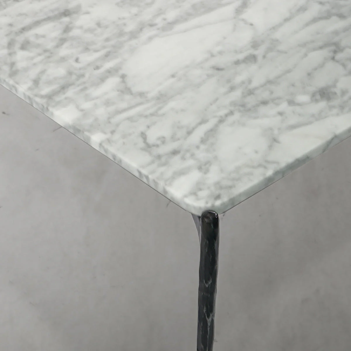 Hand-Forged Metal Rectangle Horn Marble Coffee Table 48"W - Image 4