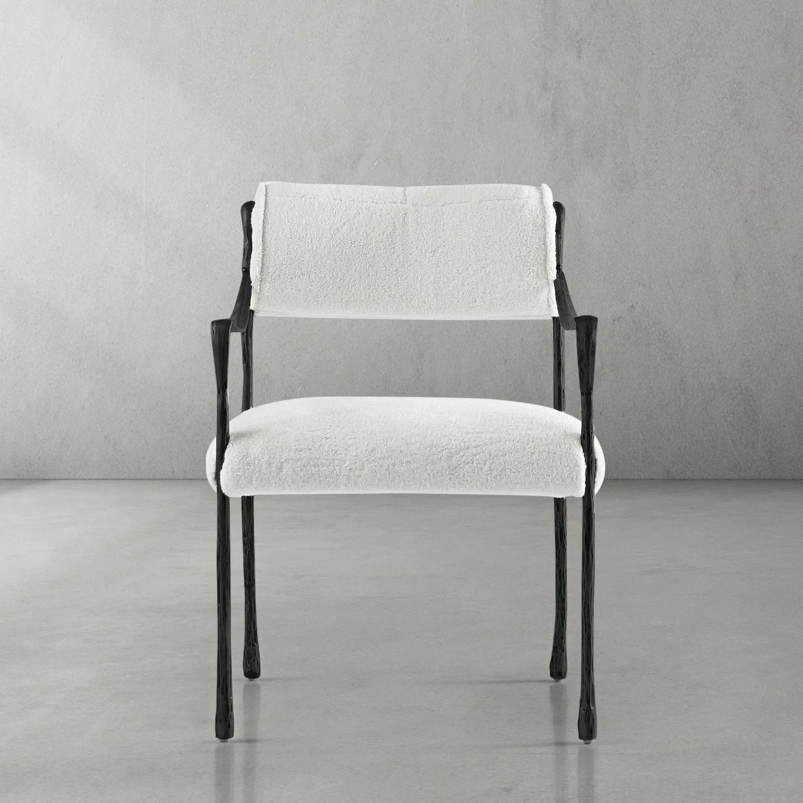 Hand-Forged Metal Retro Copper Iron Frame Dining Chair - Image 15