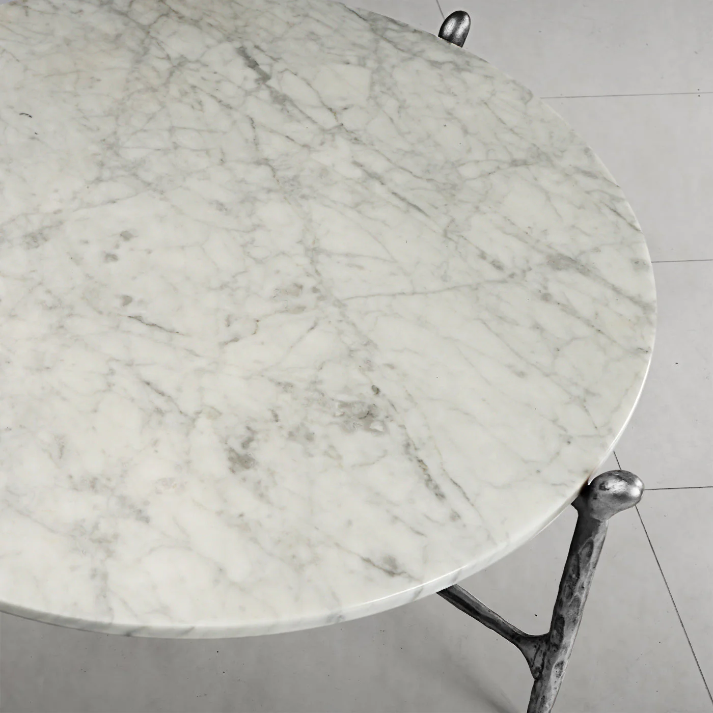 Hand-Forged Metal Round  Horn Marble Coffee Table & Side Table - Image 22