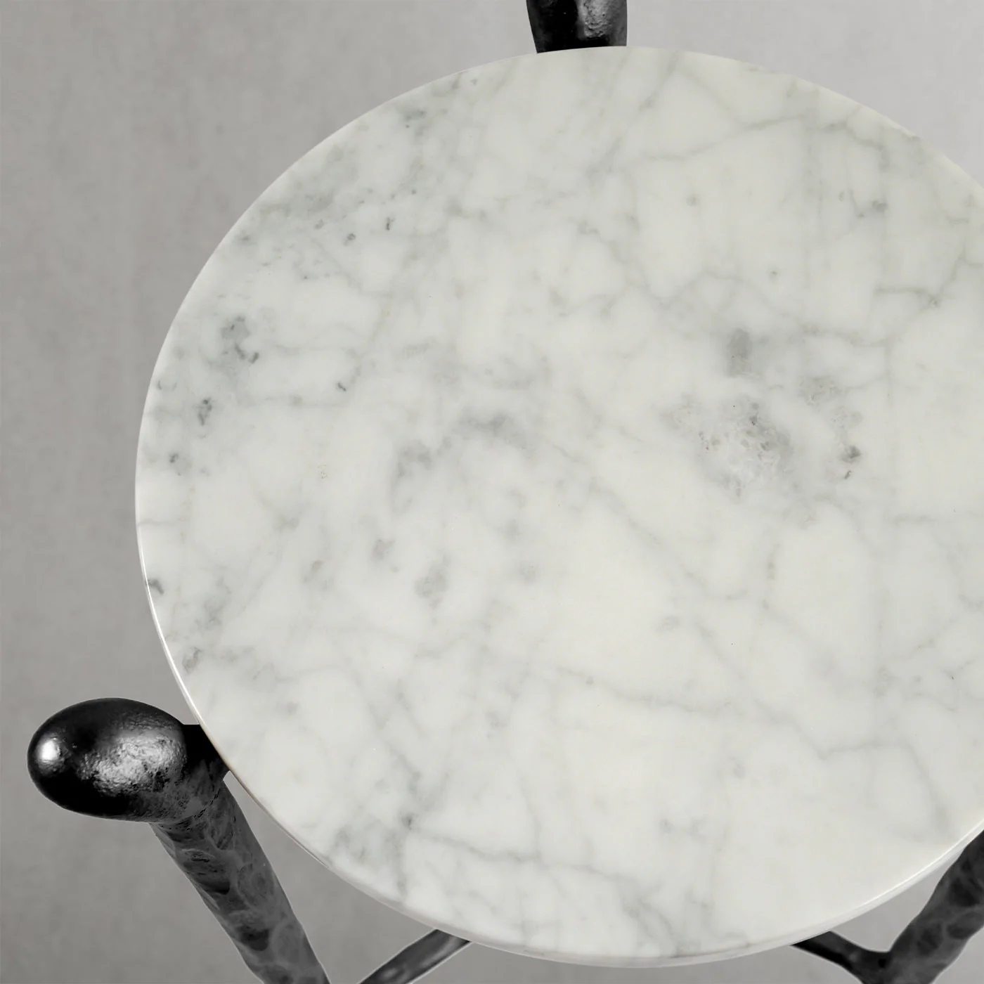 Hand-Forged Metal Round  Horn Marble Coffee Table & Side Table - Image 51