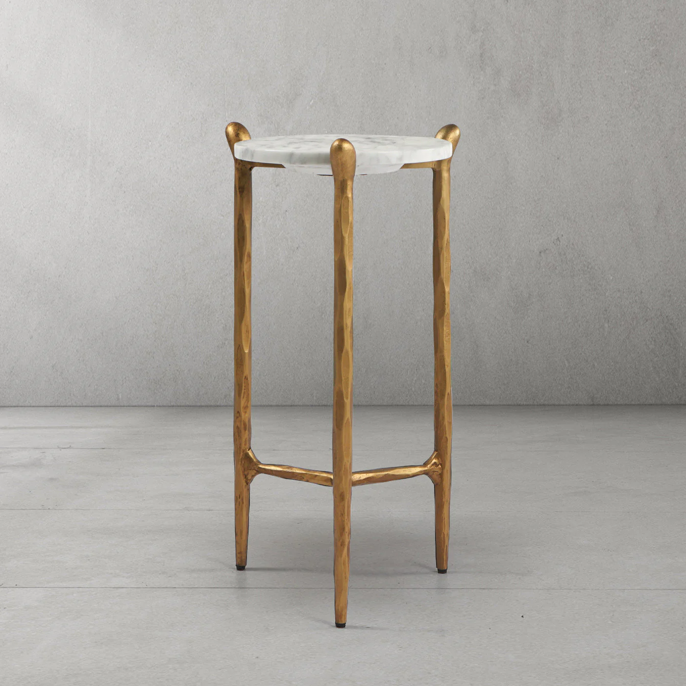Hand-Forged Metal Round  Horn Marble Coffee Table & Side Table - Image 59