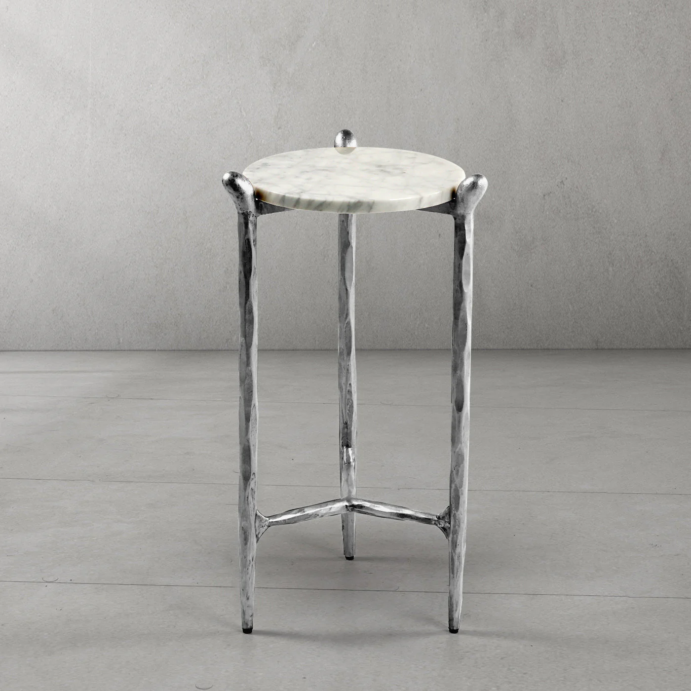 Hand-Forged Metal Round  Horn Marble Coffee Table & Side Table - Image 70