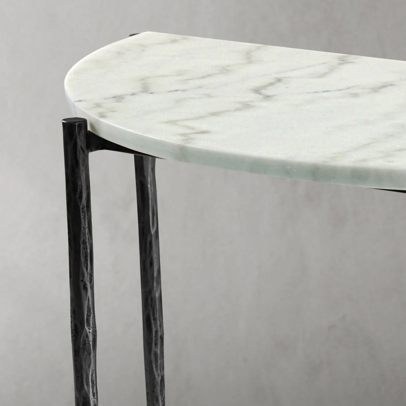 Hand-Forged Metal Semi-circle Console Table - Image 6
