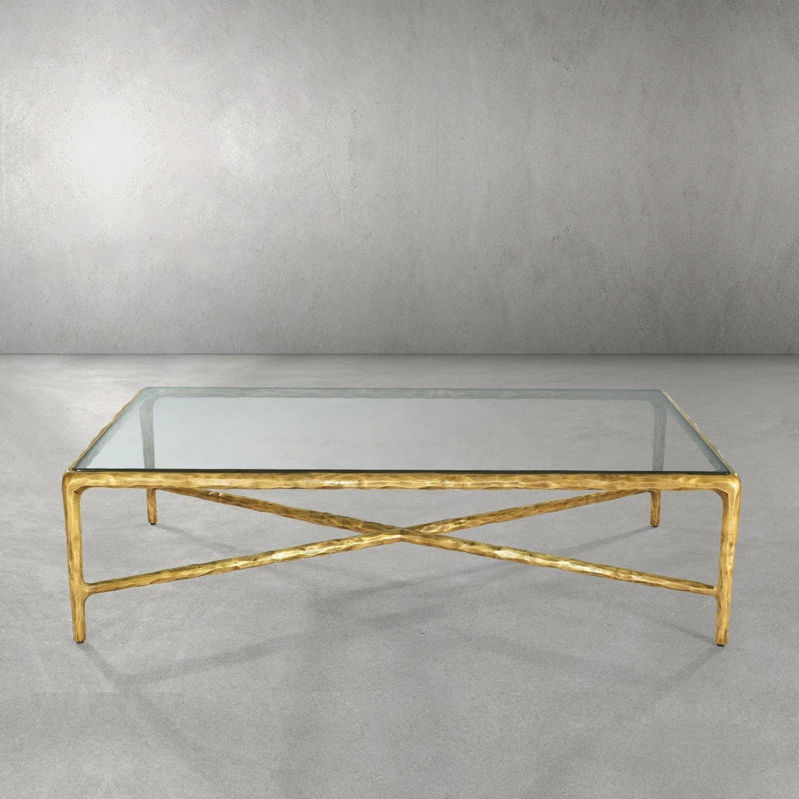 Hand-Forged Metal Square Glass Coffee Table - Image 10