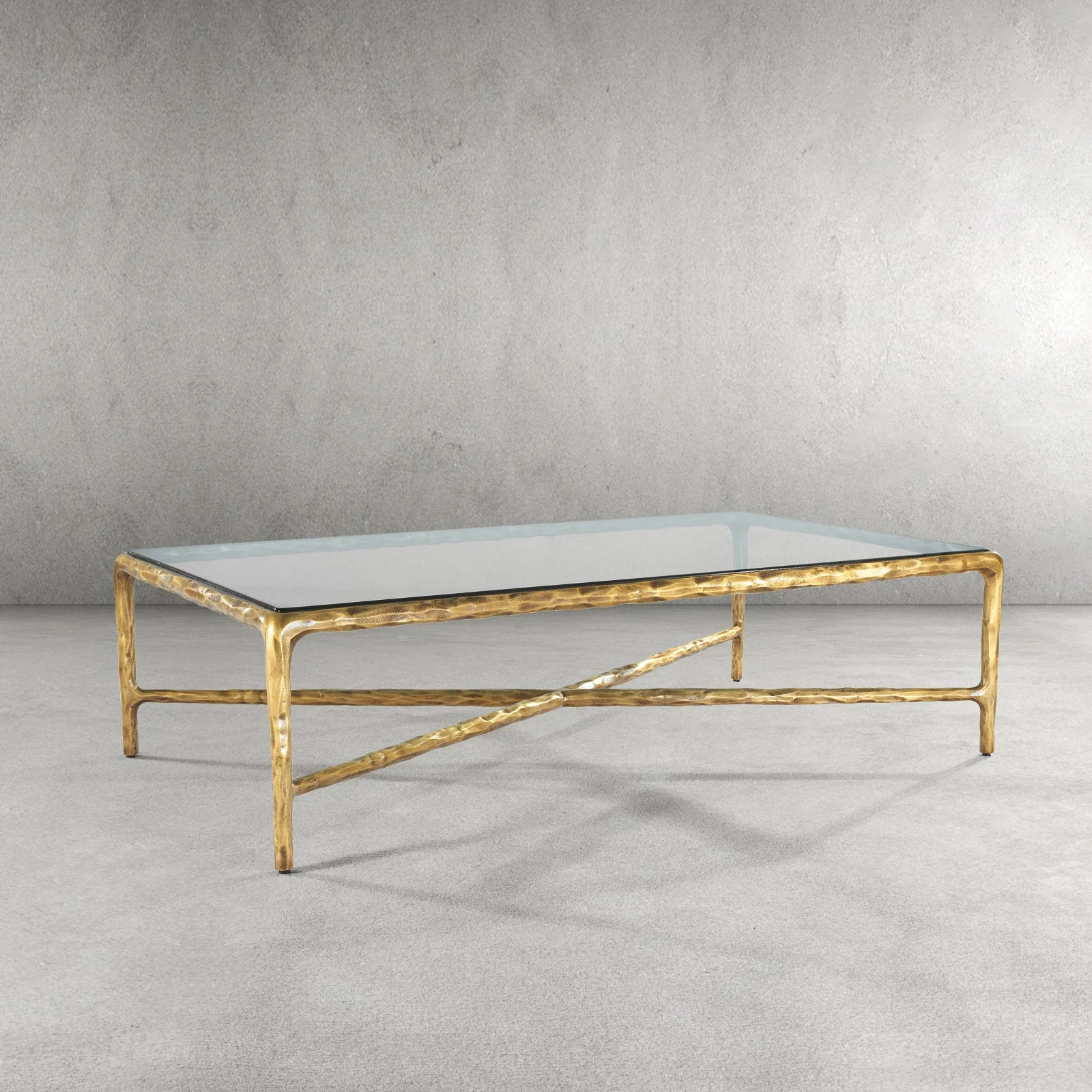 Hand-Forged Metal Square Glass Coffee Table - Image 11
