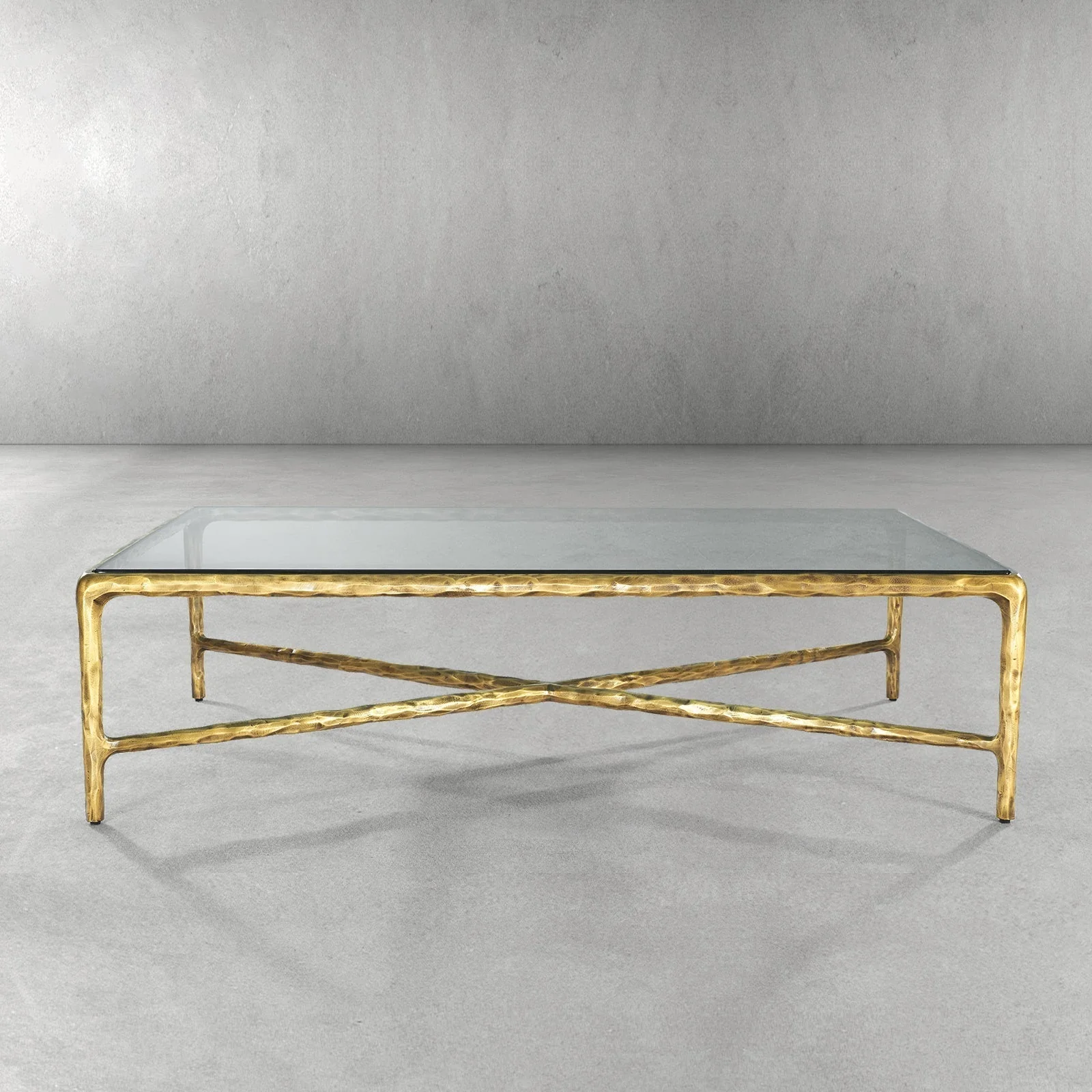 Hand-Forged Metal Square Glass Coffee Table - Image 14